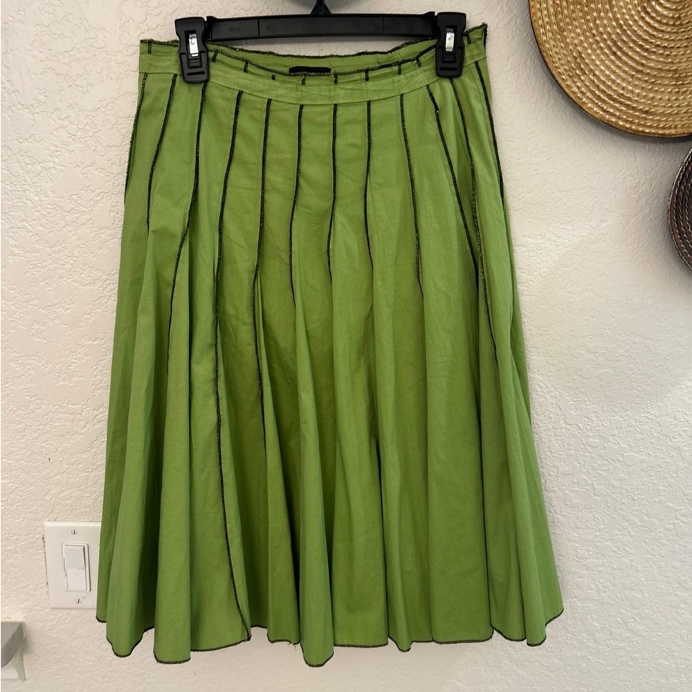 What’s Up vintage‎ 100% cotton green skirt size 8.
